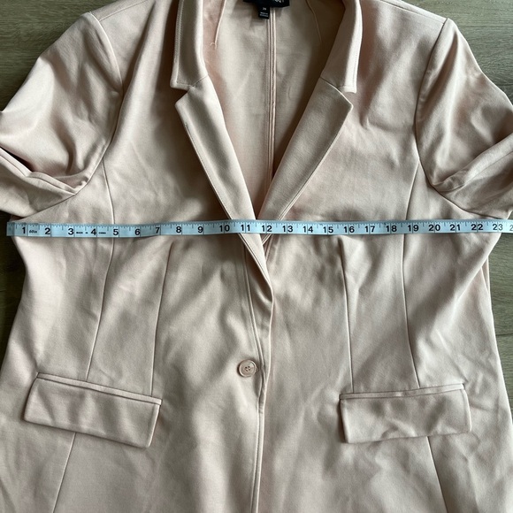 Lane Bryant The Bryant Blazer One-Button Pale Pink Career Classic Blazer Sz 20 - Picture 5 of 10